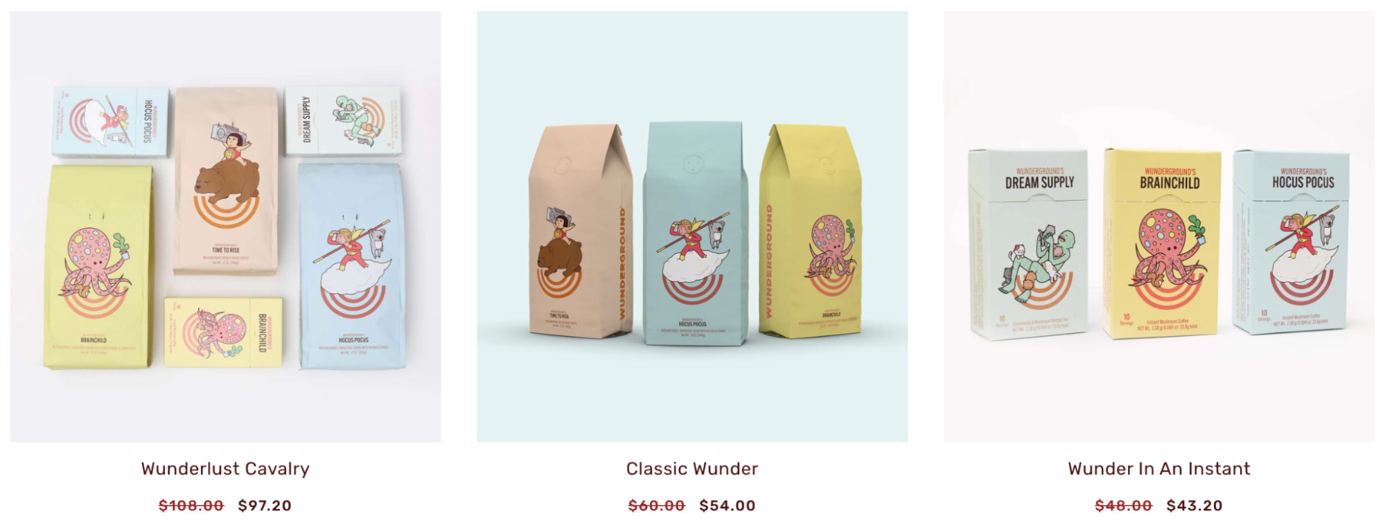 一个product page example from Wunderground Coffee's website.
