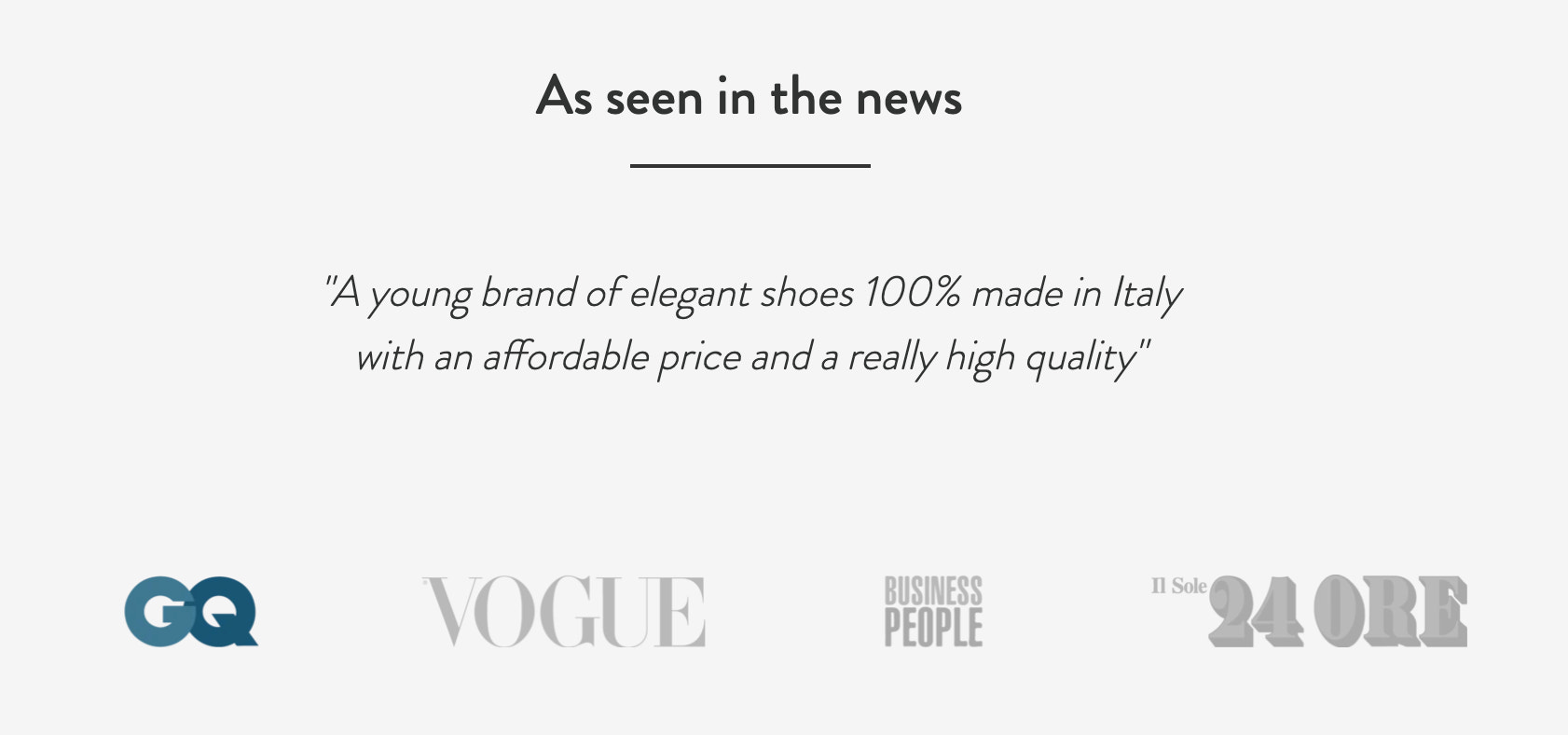 一个n example of social proof on Velasca's website, which features press coverage from various news outlets