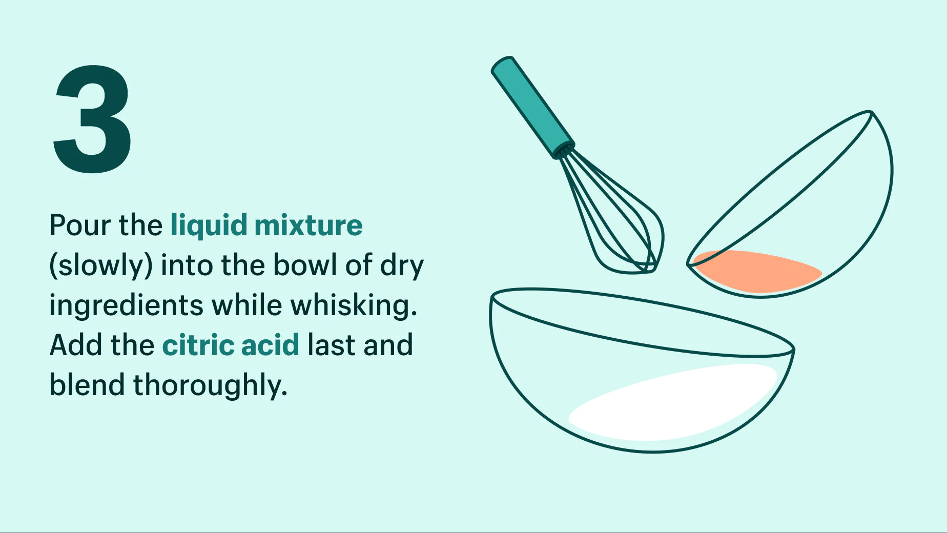 第三步在家制作沐浴露:将所有原料搅拌在一起