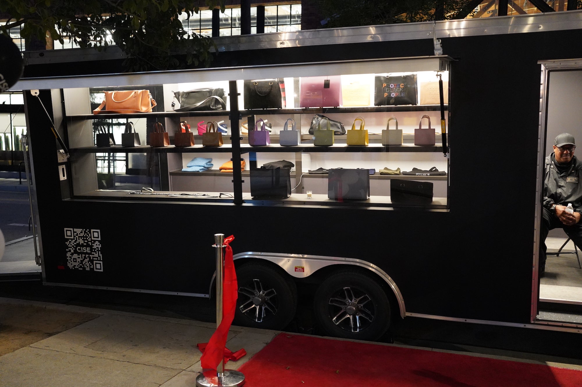 CISE's trailer-turned-store, which is used for pop-ups.