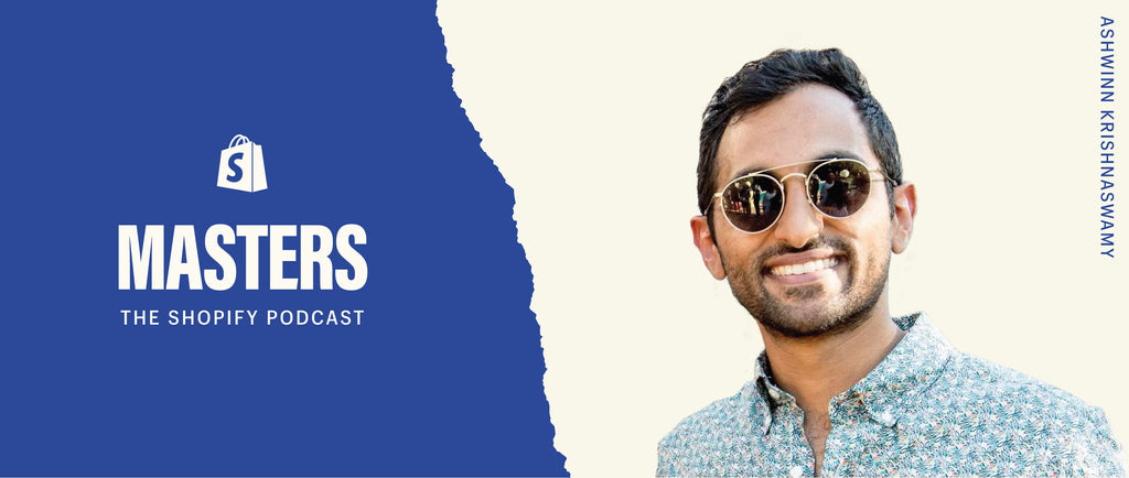 headshot of Ashwinn Krishnaswamy, shopify masters podcast