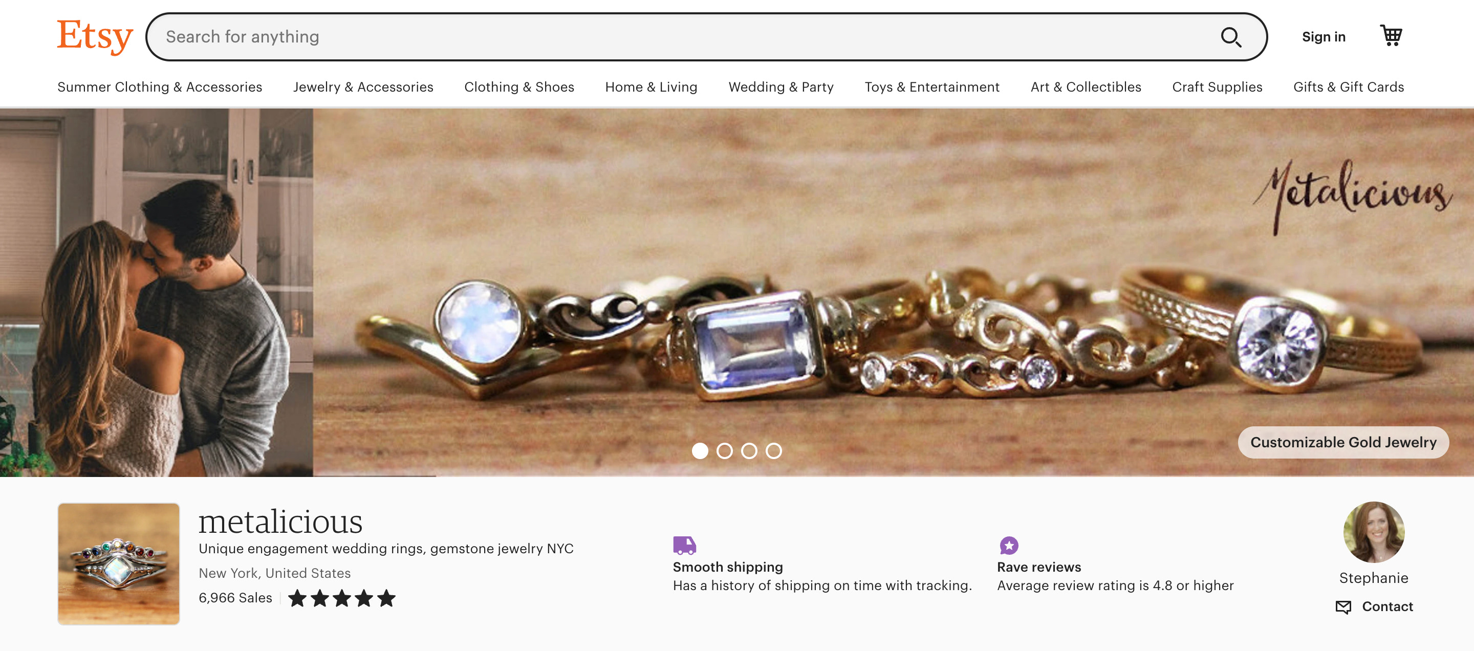 Metalicious Etsy shop