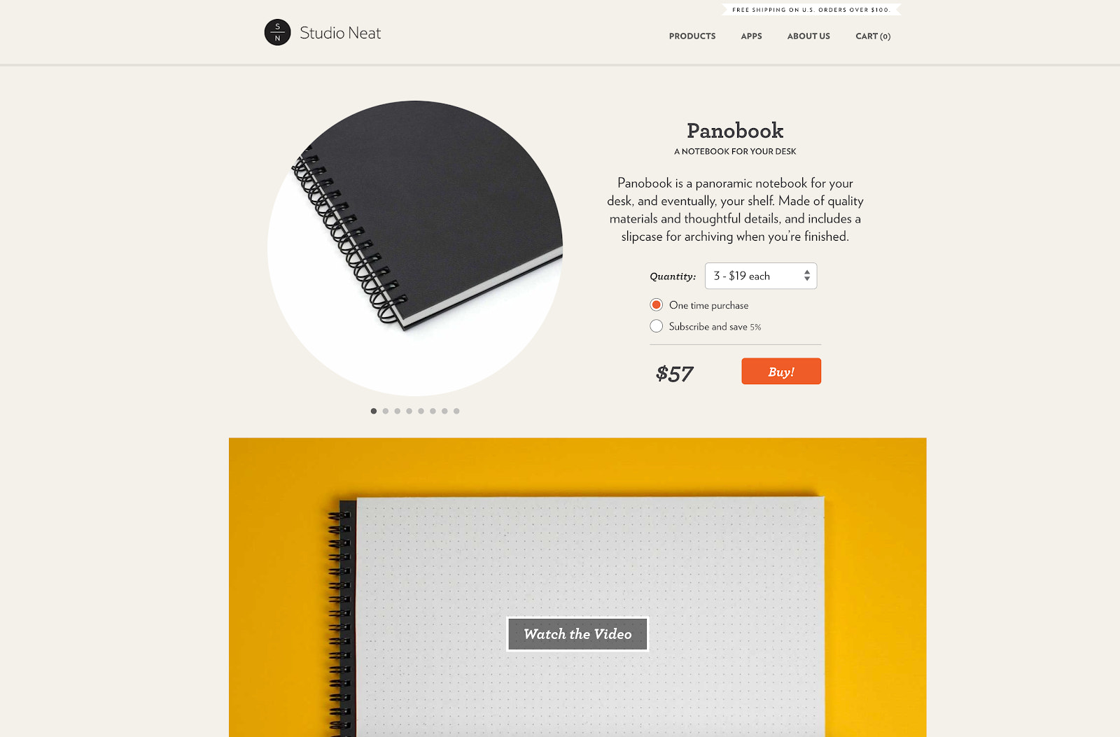 Studio neat product page