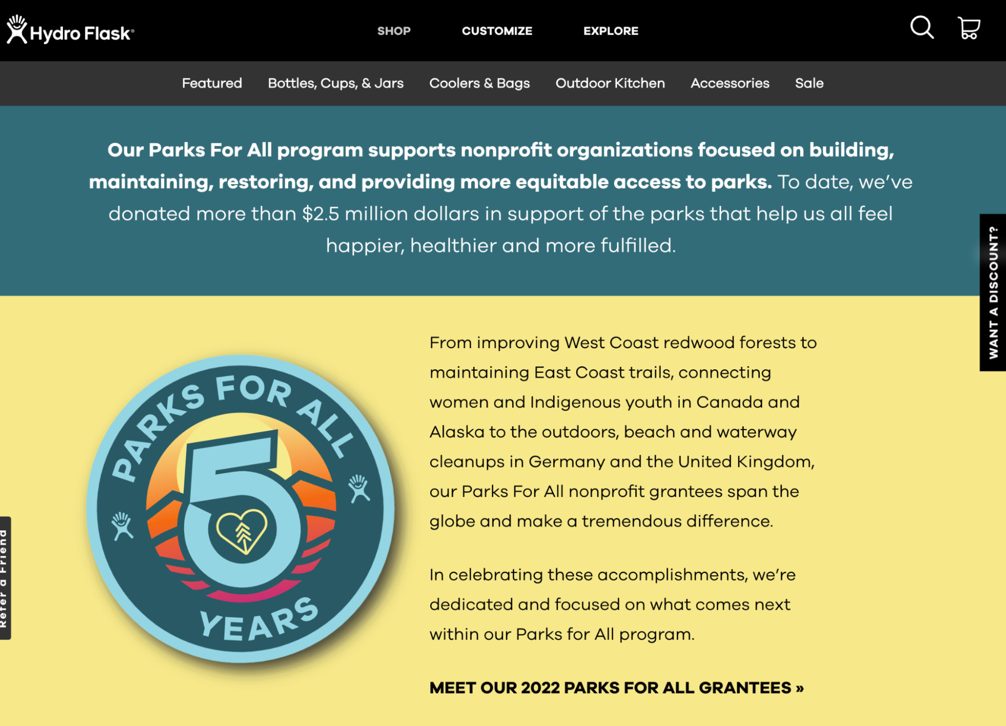 accolodates on website