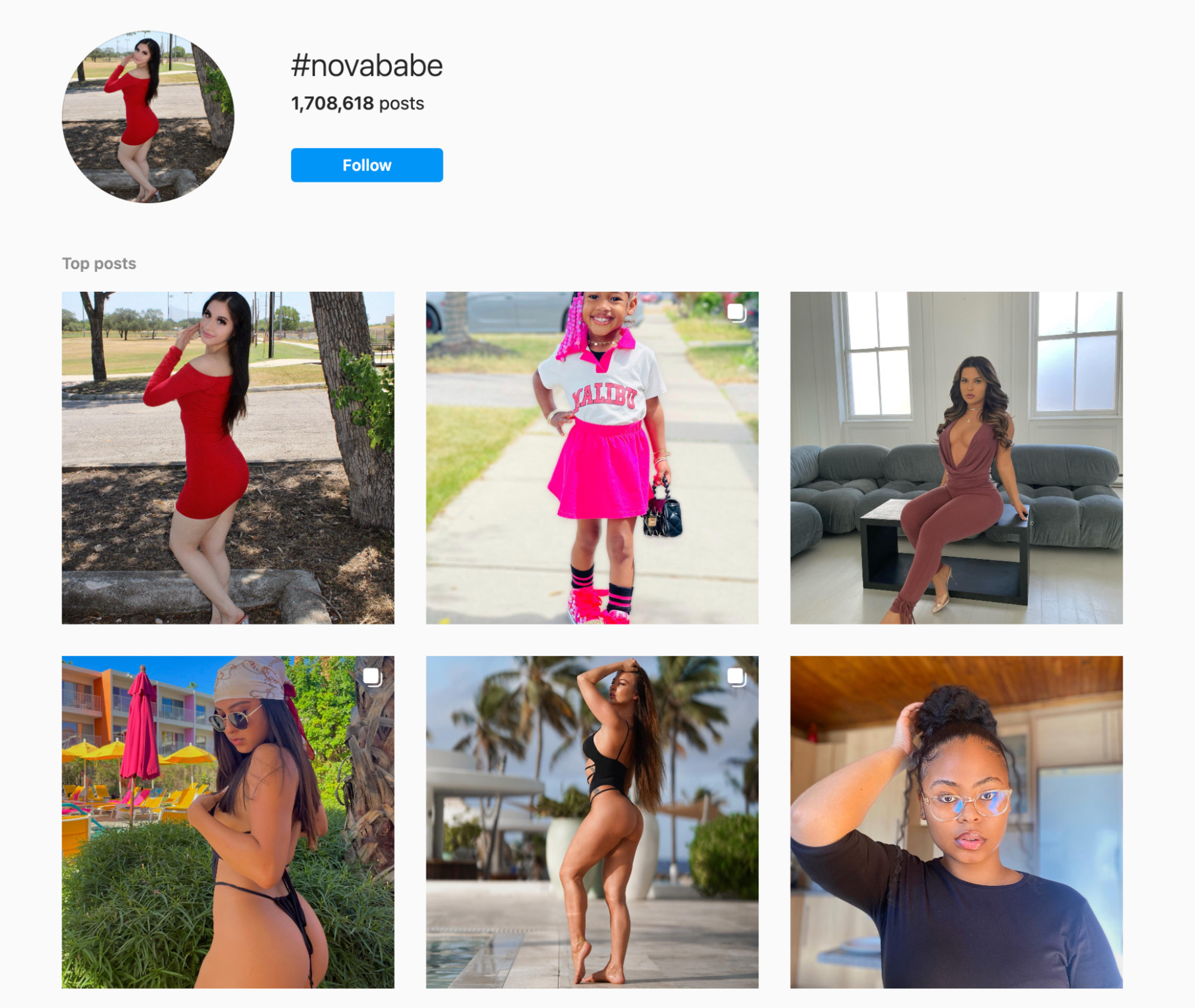 ecommerce brand hashtag feed on ig