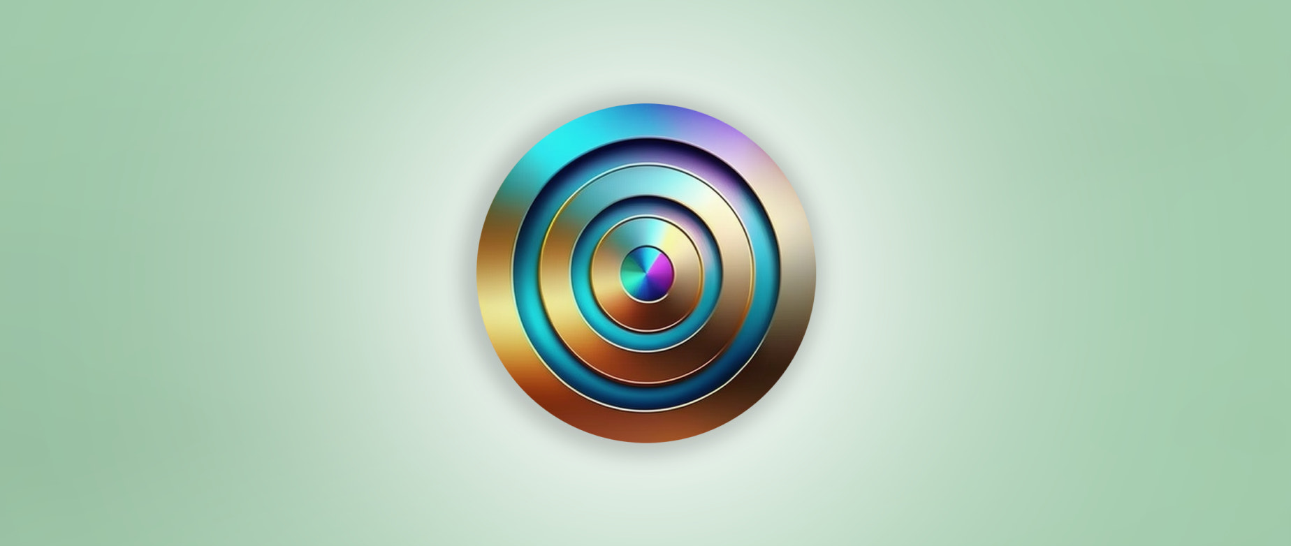 shiny dartboard on a green background