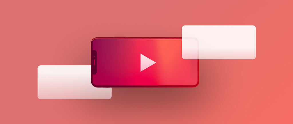 a sideways touchscreen phone with the youtube play button on the display: google ads youtube