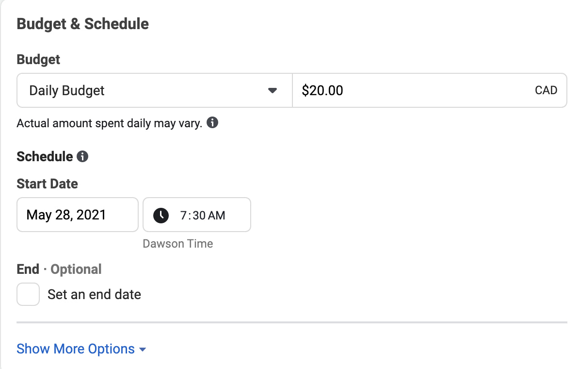 setting budget and schedule
