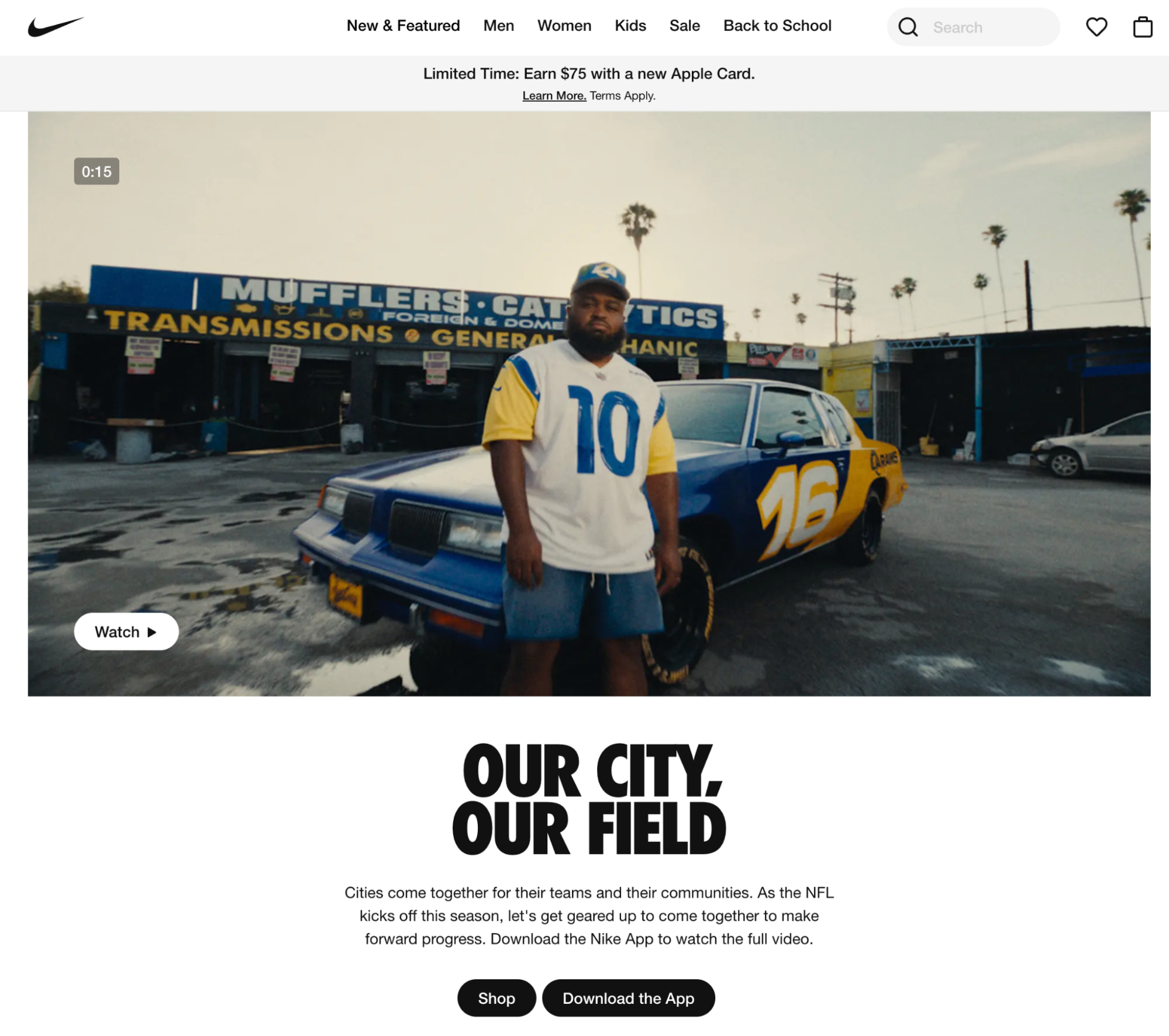 nike website today