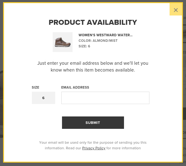 product availability