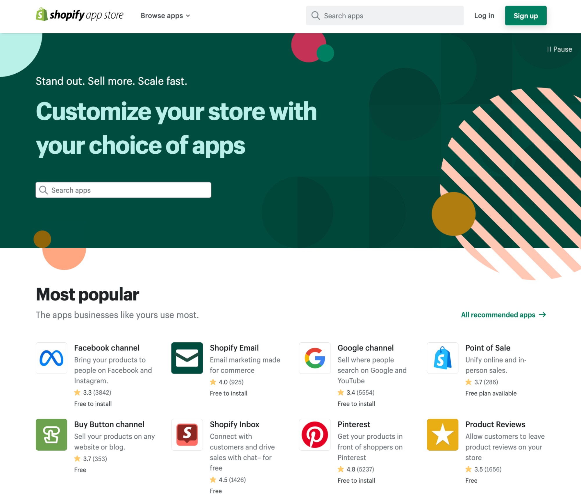 shopify app store