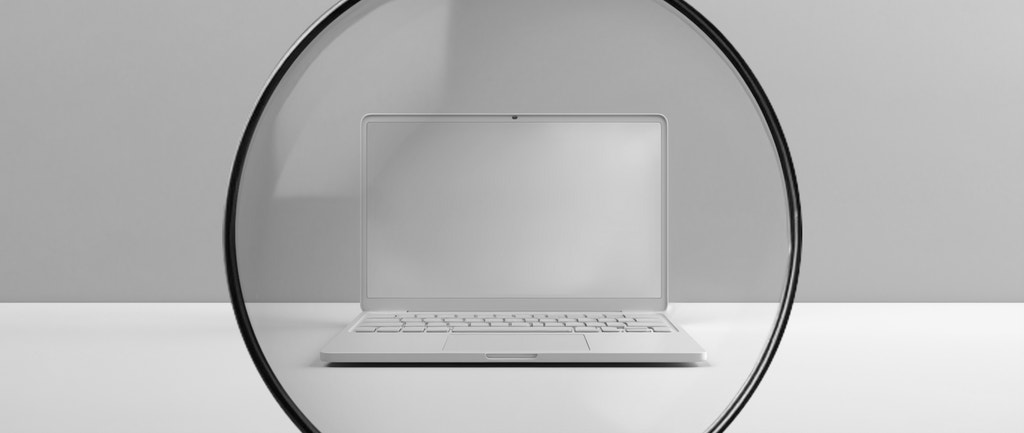 a black and white image of an open laptop: white hat seo