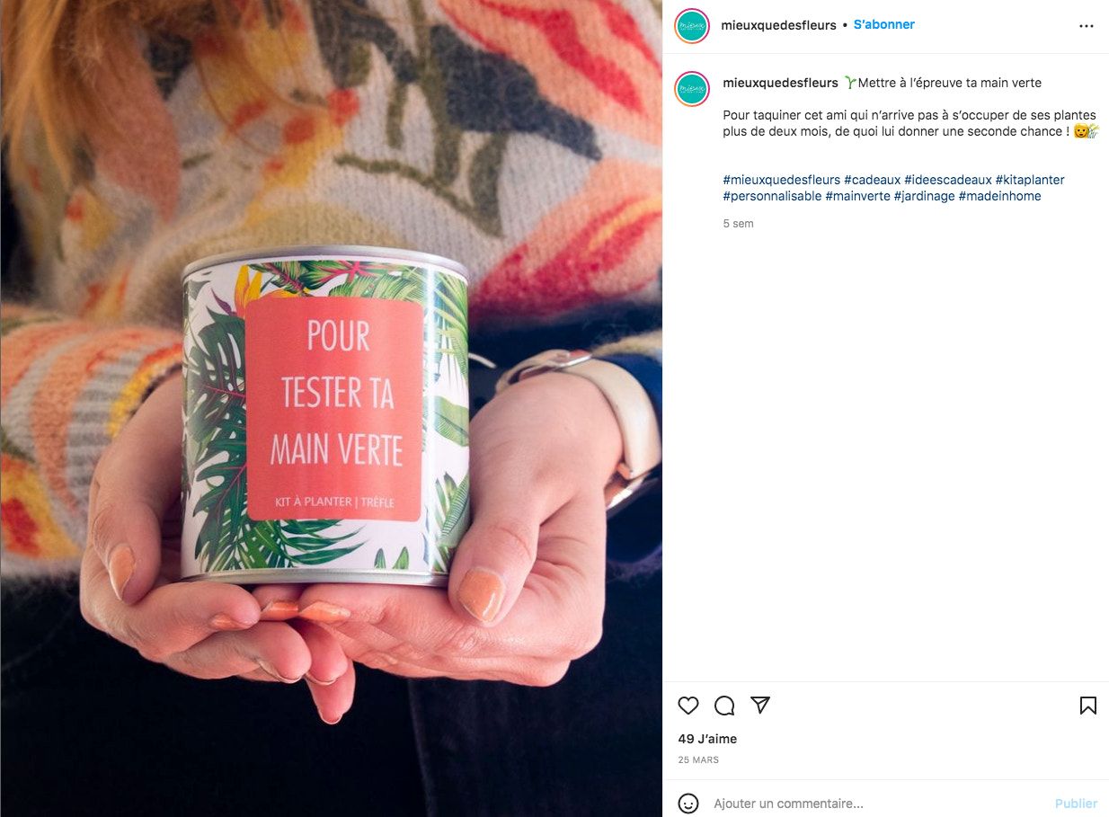 instagram mieux que des fleurs