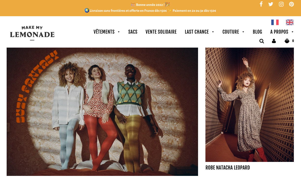 Boutique en ligne Make My Lemonade