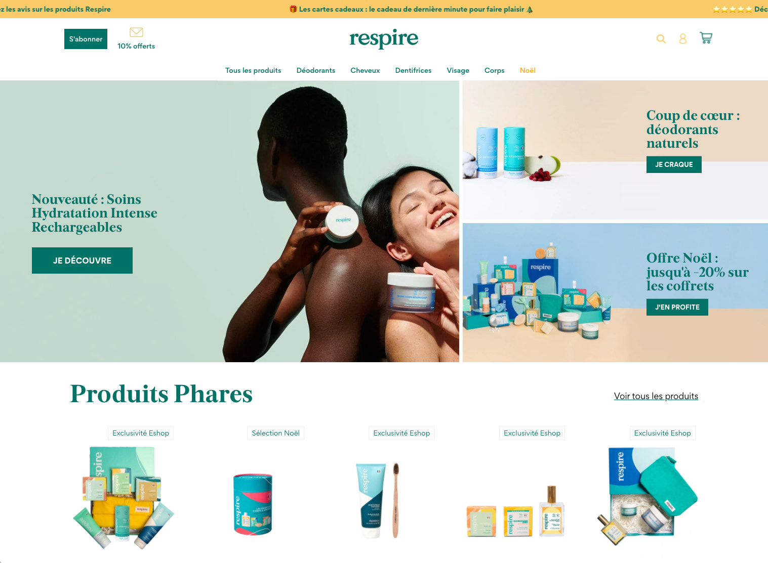 Boutique en ligne Respire