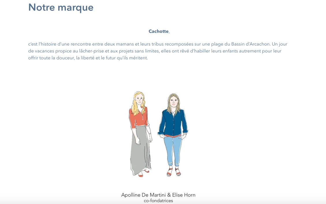 Page À Propos de la marque Cachotte