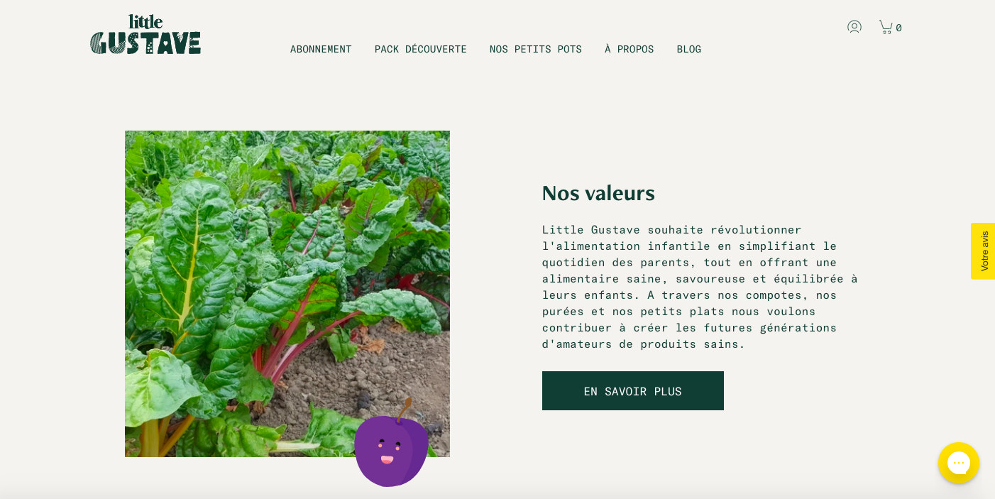 Page À Propos de la marque Little Gustave