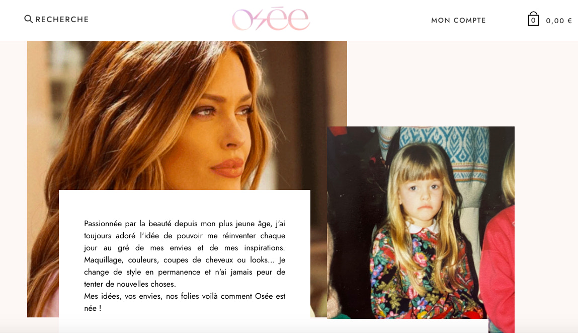 Page À Propos de la marque Osée