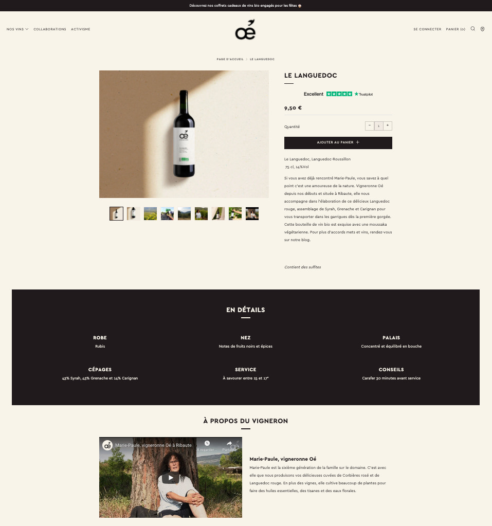 Boutique Shopify Oé