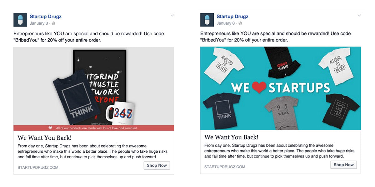 test AB publicités facebook