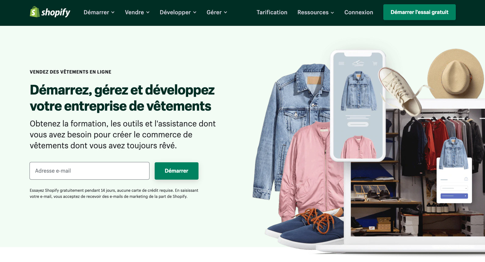 Vendre des vêtements en ligne