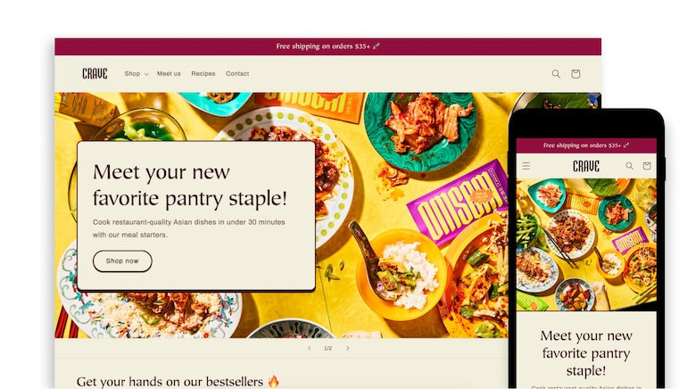 Crave主题页面布局的截图