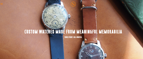 Novo Watch的口号是“由有意义的纪念品制成的定制手表”。