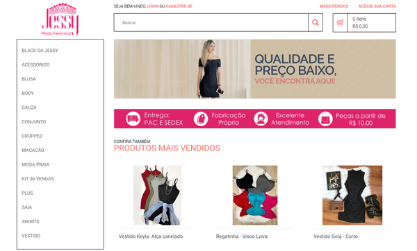 pagina调整da distribuidora穷atacado para revender Jessy Moda feminina