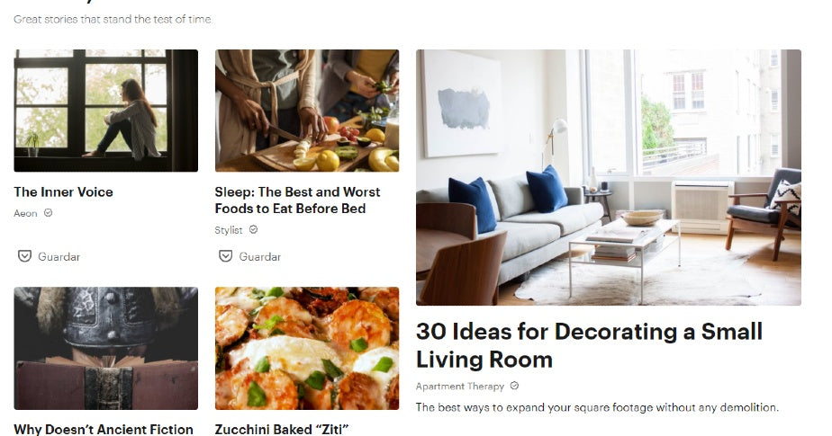 Calendário社论:curadoria no Pocket