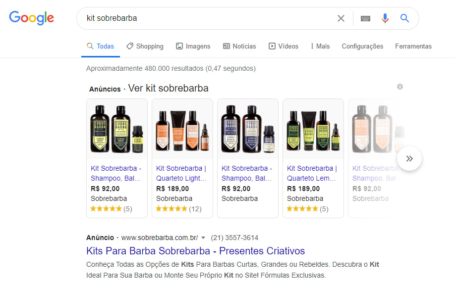 Como gerar tráfego orgânico: anúncios da Sobrebarba no Google Ads