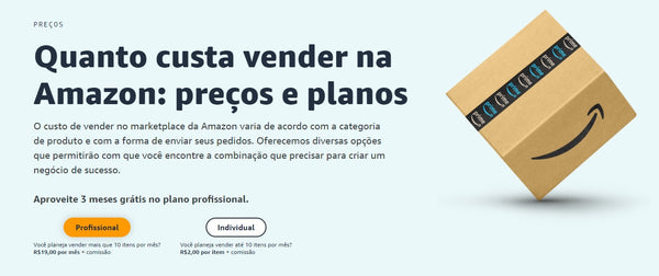 quanto custa vender na amazon - depende do plano de vendas que você escolher