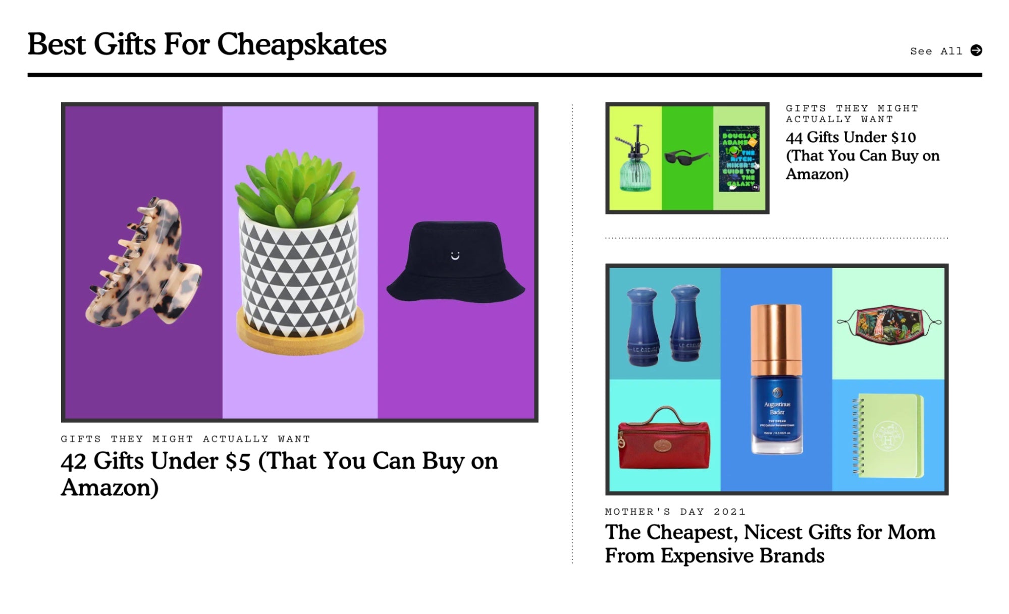 Gifts for cheapskates