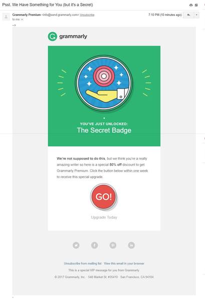 Grammarly email