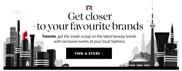 丝芙兰电子邮件邀请参加当地活动