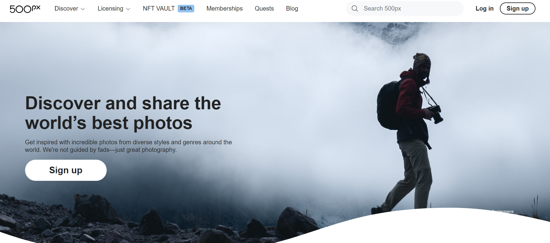 500px piattaforme per artisti