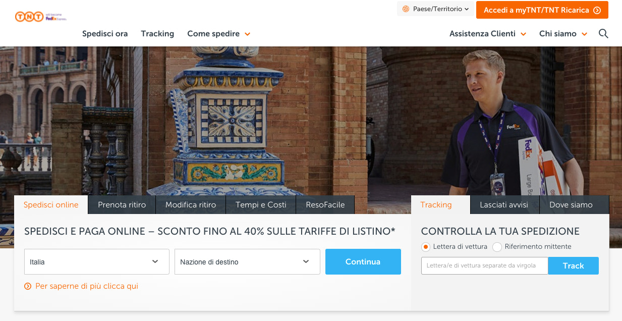 Quanto costa spedire un pacco con TNT