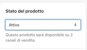 Stato del prodotto