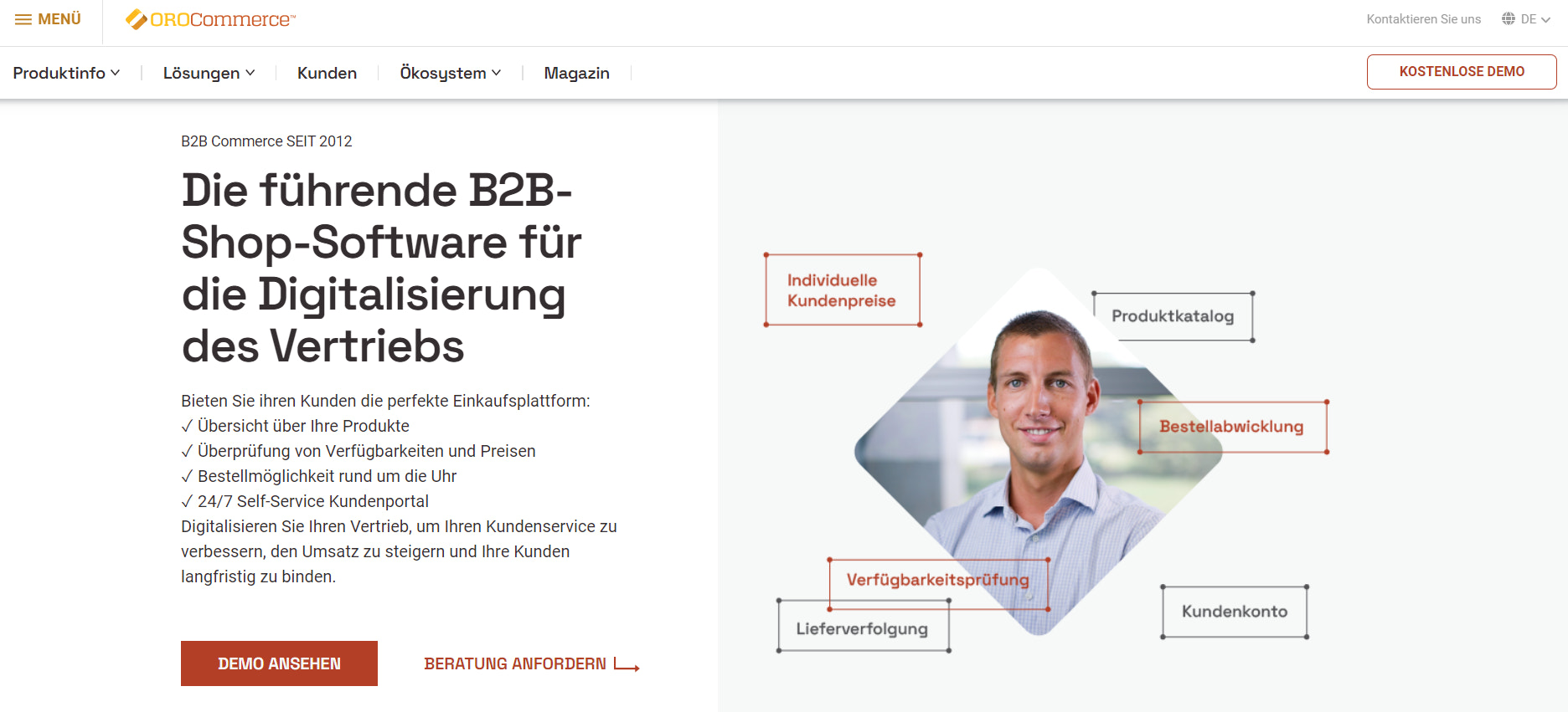 Die B2B-Plattform von OroCommerce.