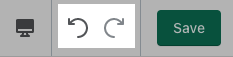 The Undo and Redo buttons in the theme editor toolbar