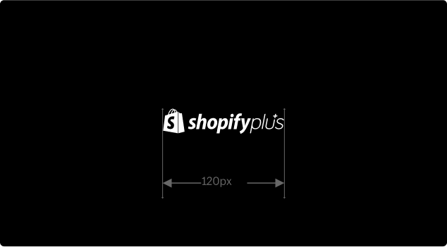 The Shopify Plus logo at its minimum size of 120 pixels wide.