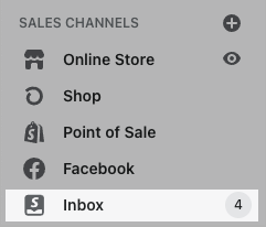 Nieuwe melding voor chatberichten in onlinewinkel voor Shopify-beheercentrum