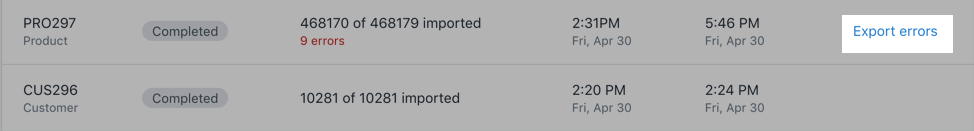 Tabla de la app Transporter querestestel导入导出错误