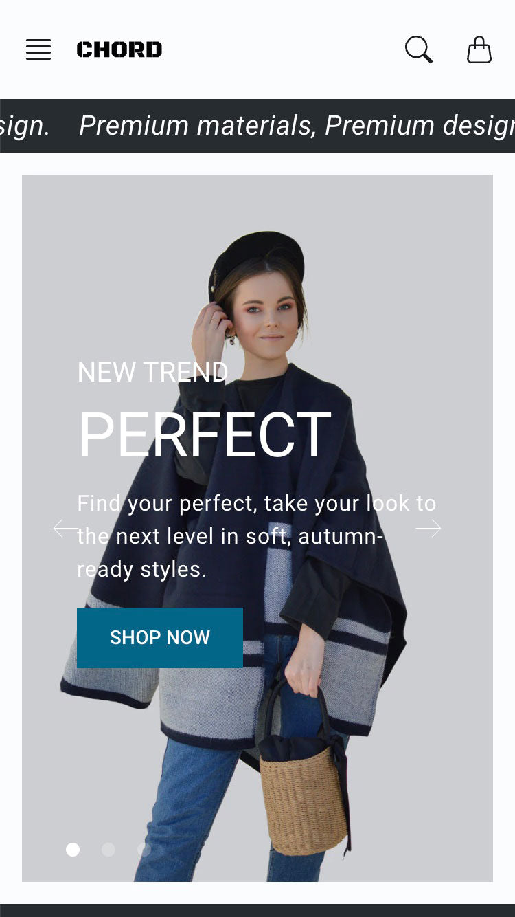 預覽行動版「Chord」樣式的Fresh佈景主題