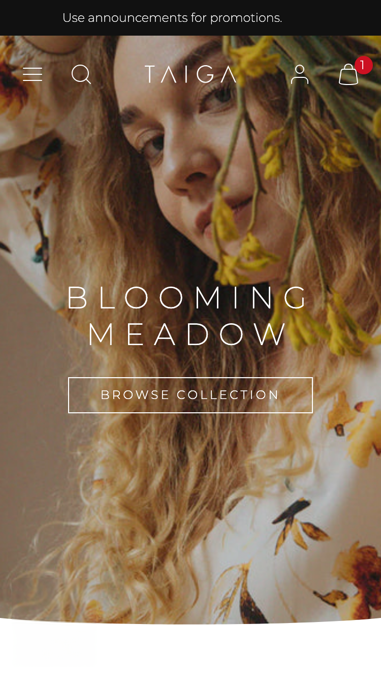 摘要de la version mobile du thème Taiga dans le style « Mint »