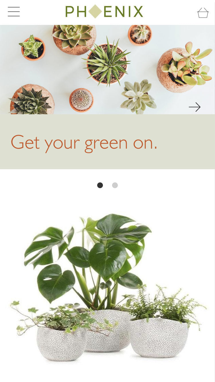 Vista previa de la versión móvil de Artisan en el estilo 