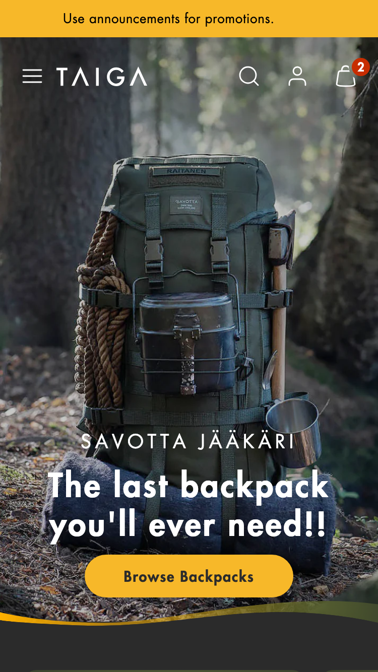 摘要de la version mobile du thème Taiga dans le style « Sage »