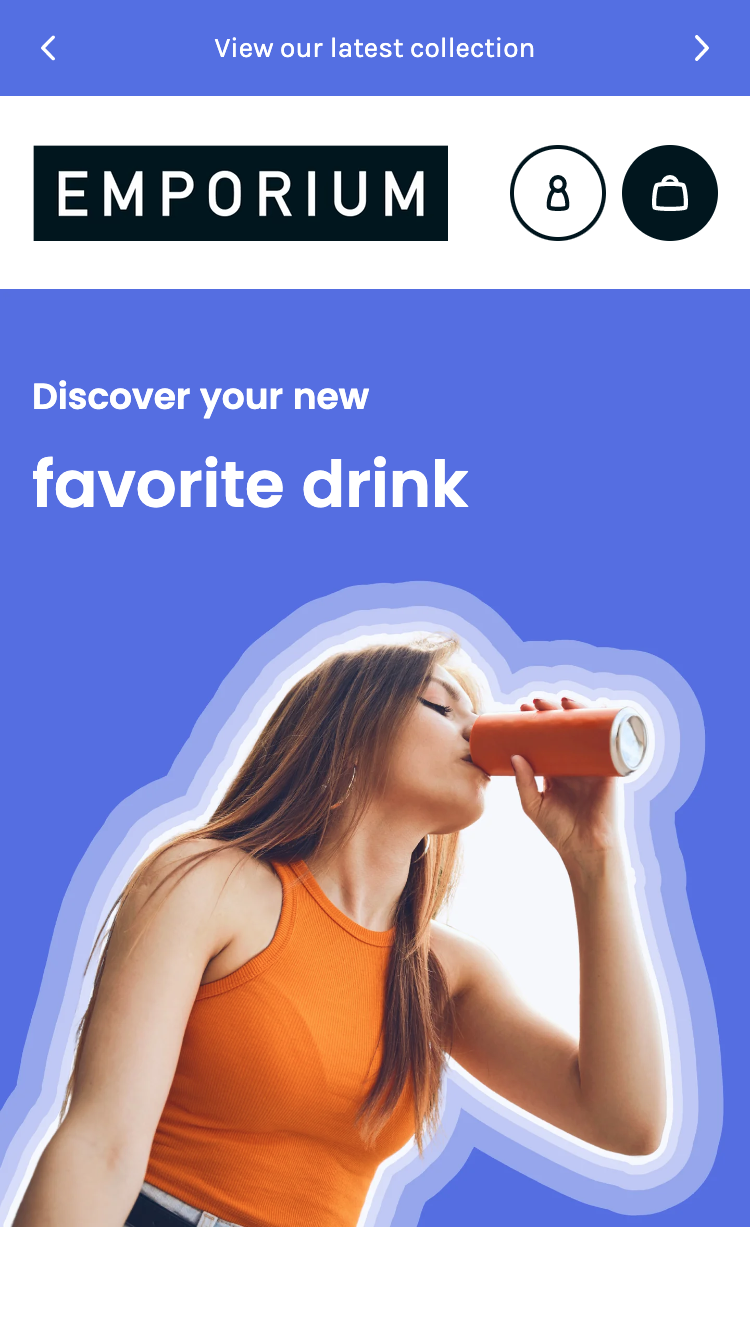 Anteprima in versione mobile di Emporium nello stile “Fruity”