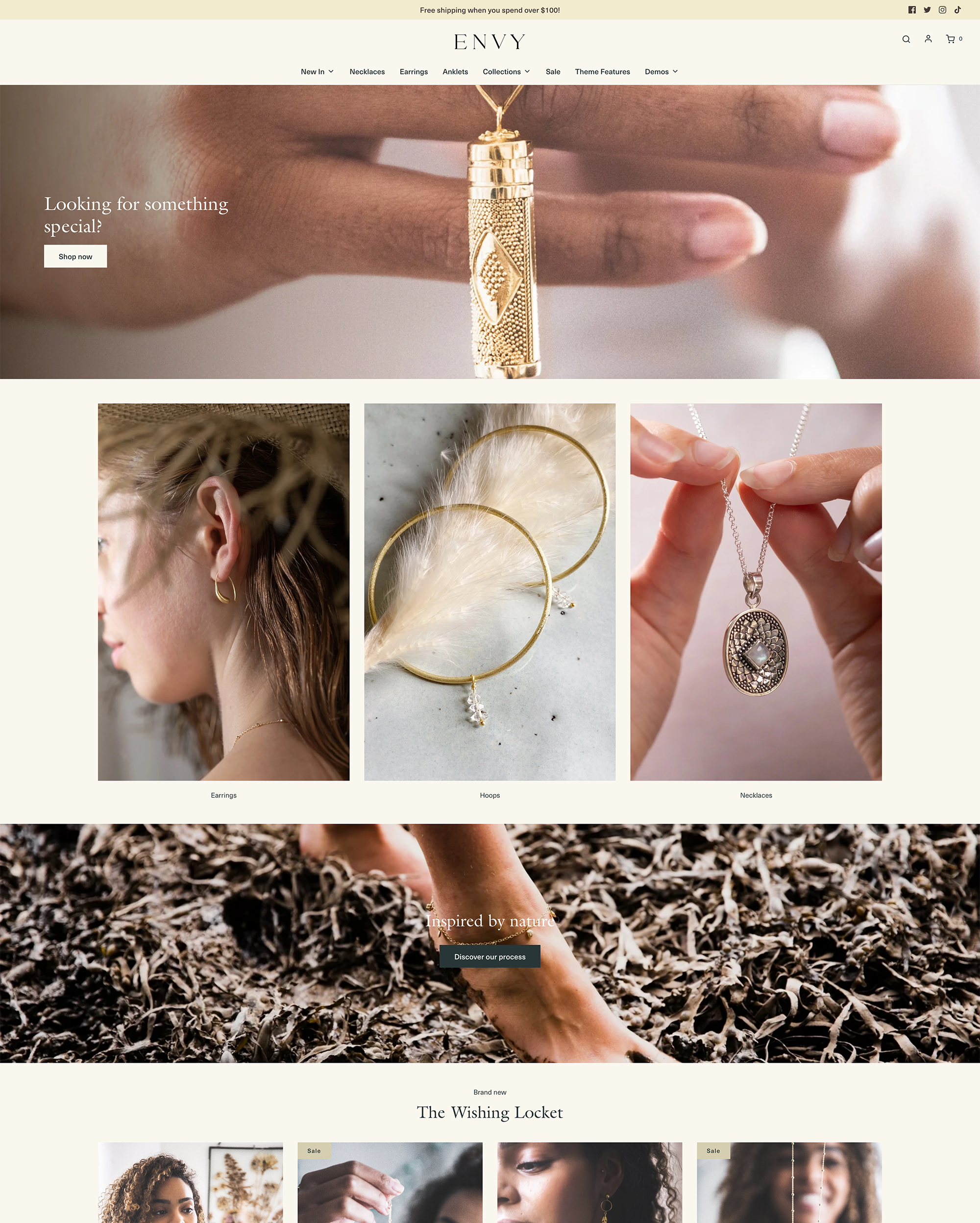 Forhåndsvisning på computer for Envy med stilen “Gothenburg”