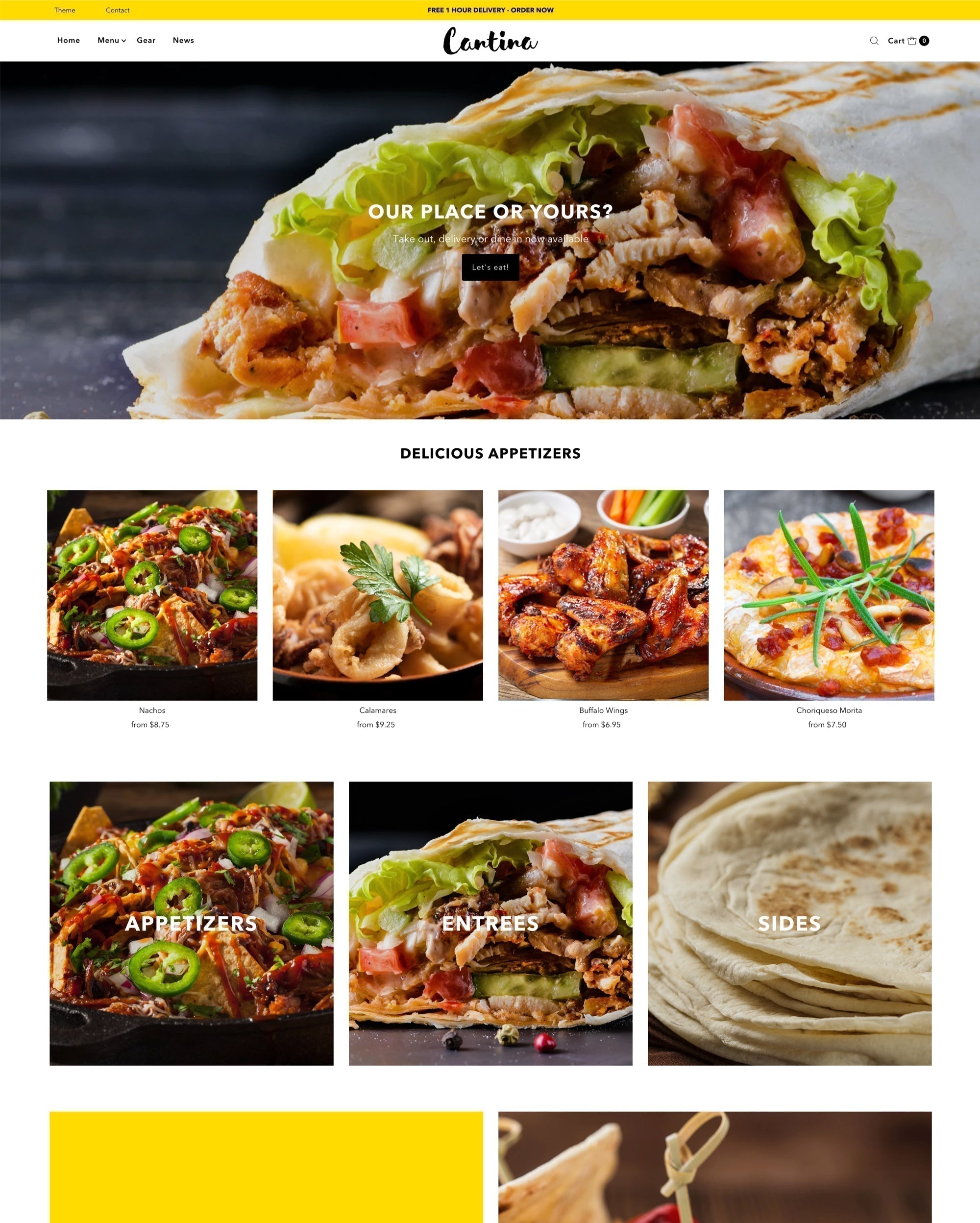 Forhåndsvisning på computer for Vantage med stilen “Bright”