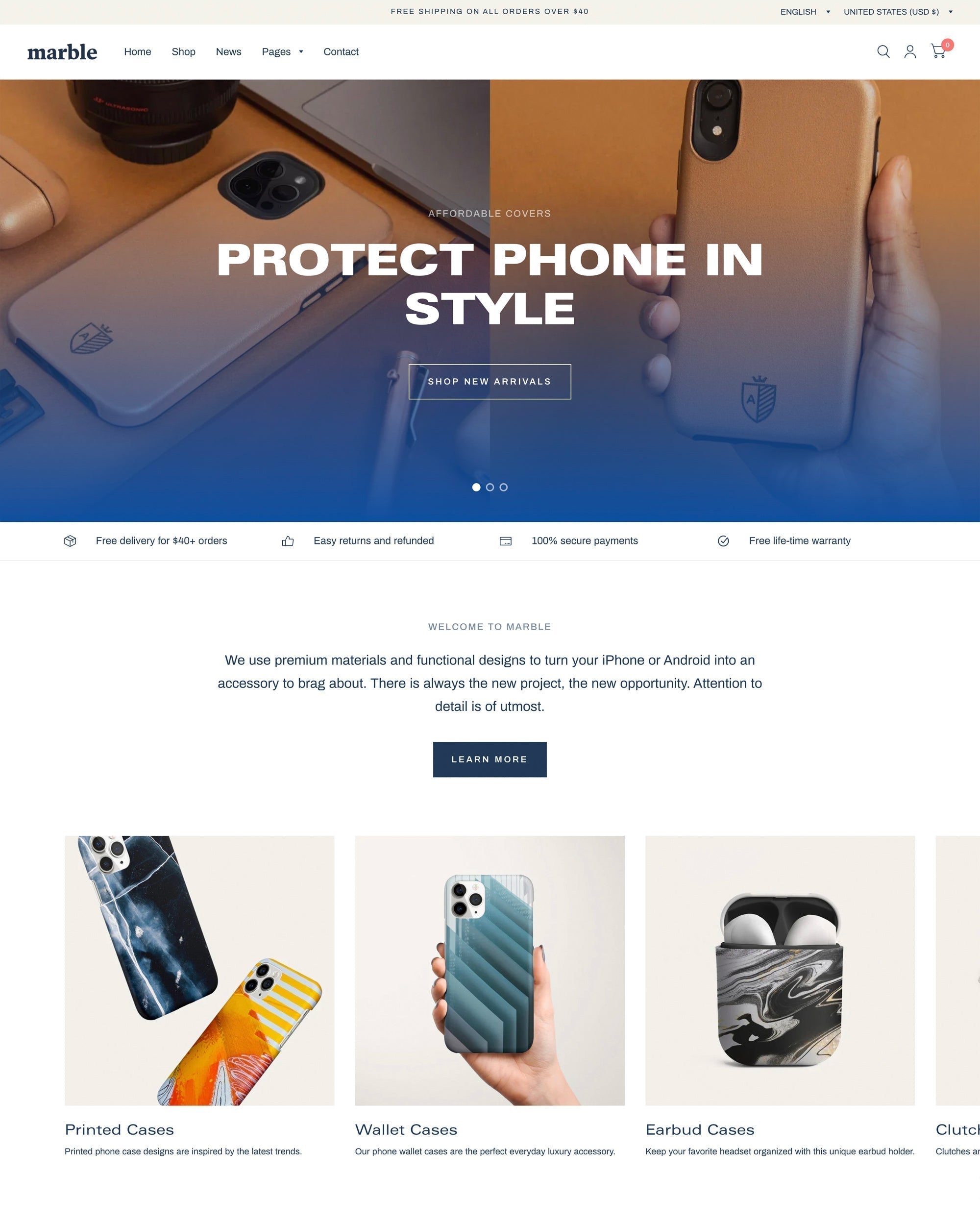 「Habitat」スタイルのMarbleのデスクトッププレビュー